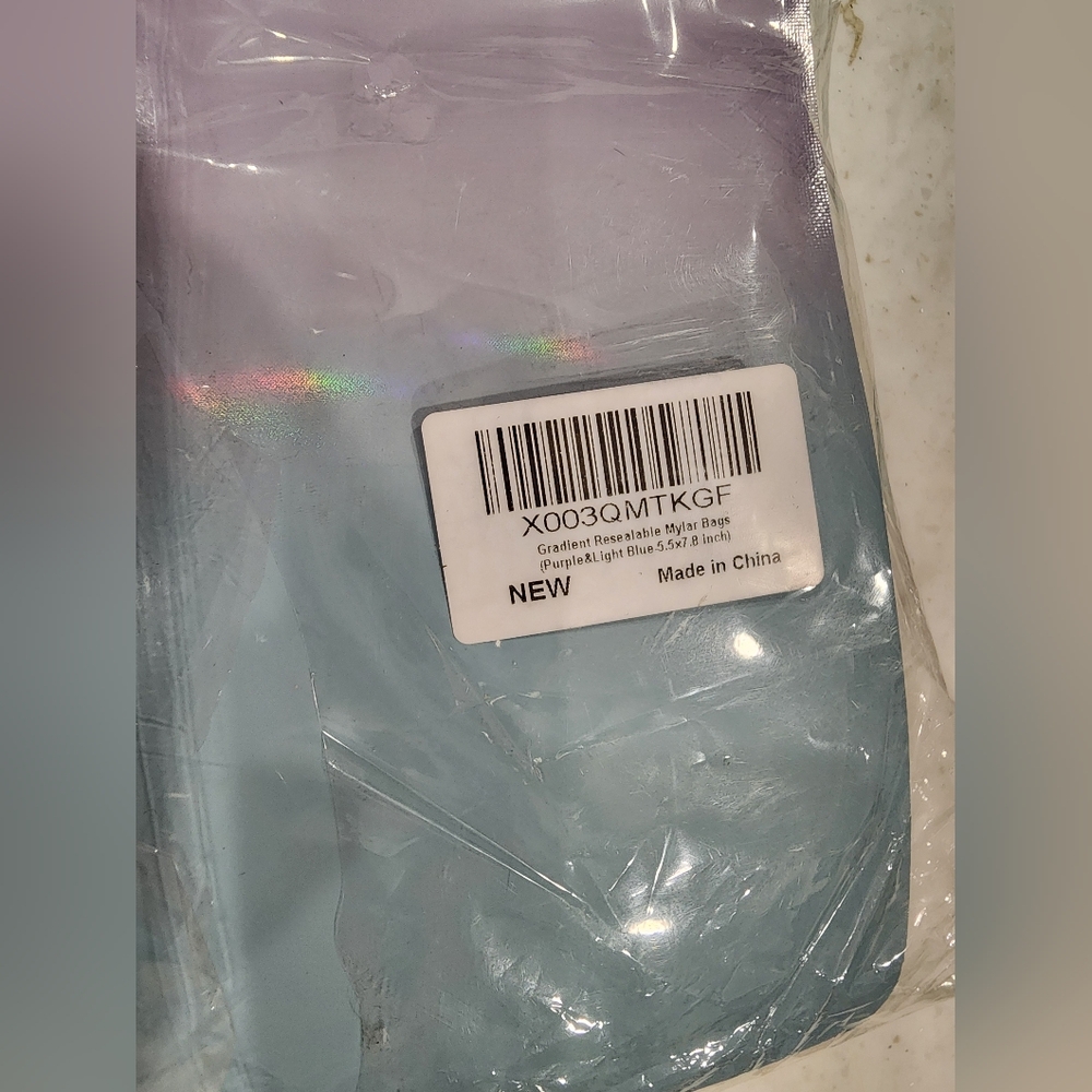 100 Pieces Resealable Mylar Bags Pouches with Clear Window Ombre 5x8 Inch NWT - Picture 5 of 16